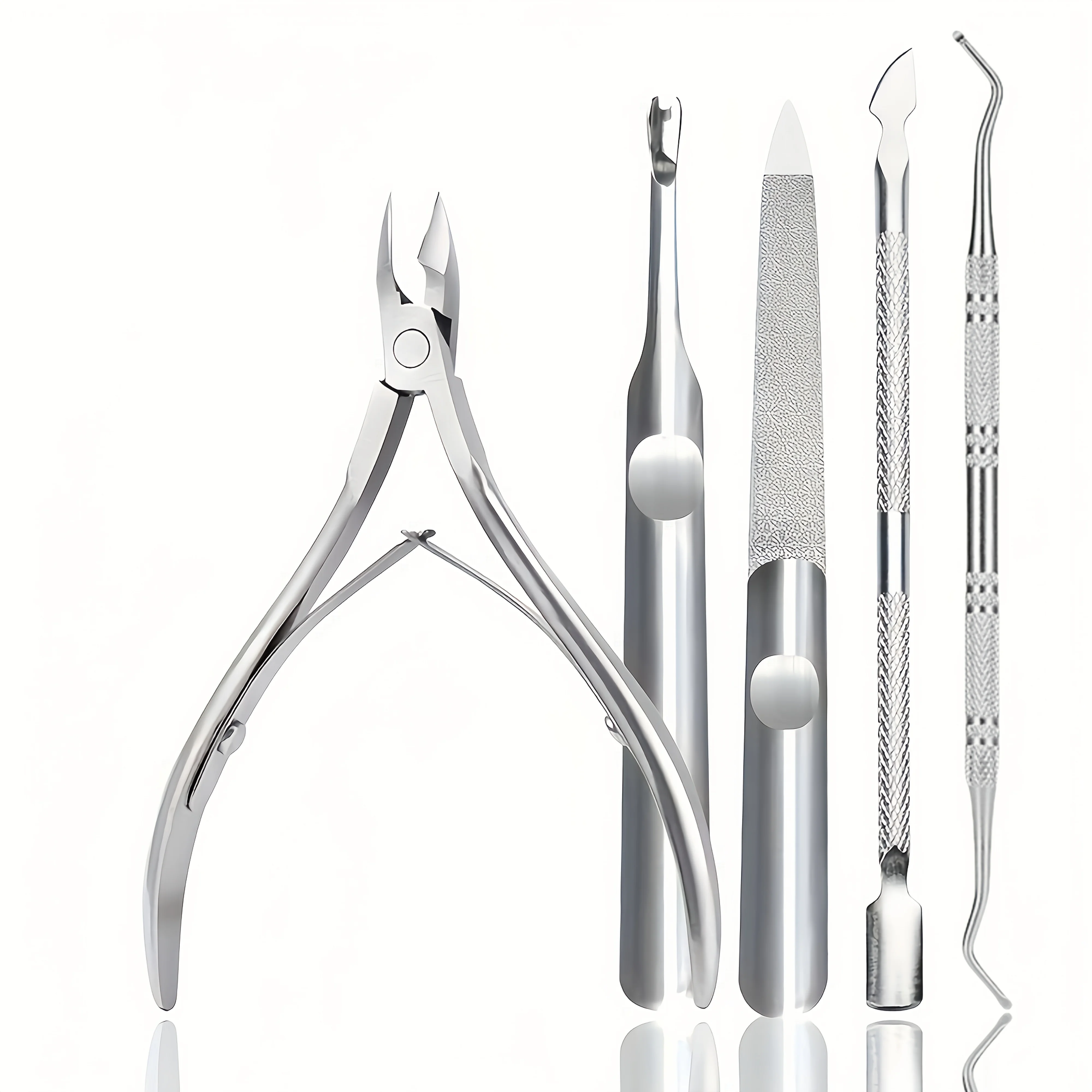 

5 Cuticle Trimmers with Cuticle Pushers,Cuticle Kits Cuticle Nipper Manicure Set Pedicure Tools Nail Tools Professional Manicure