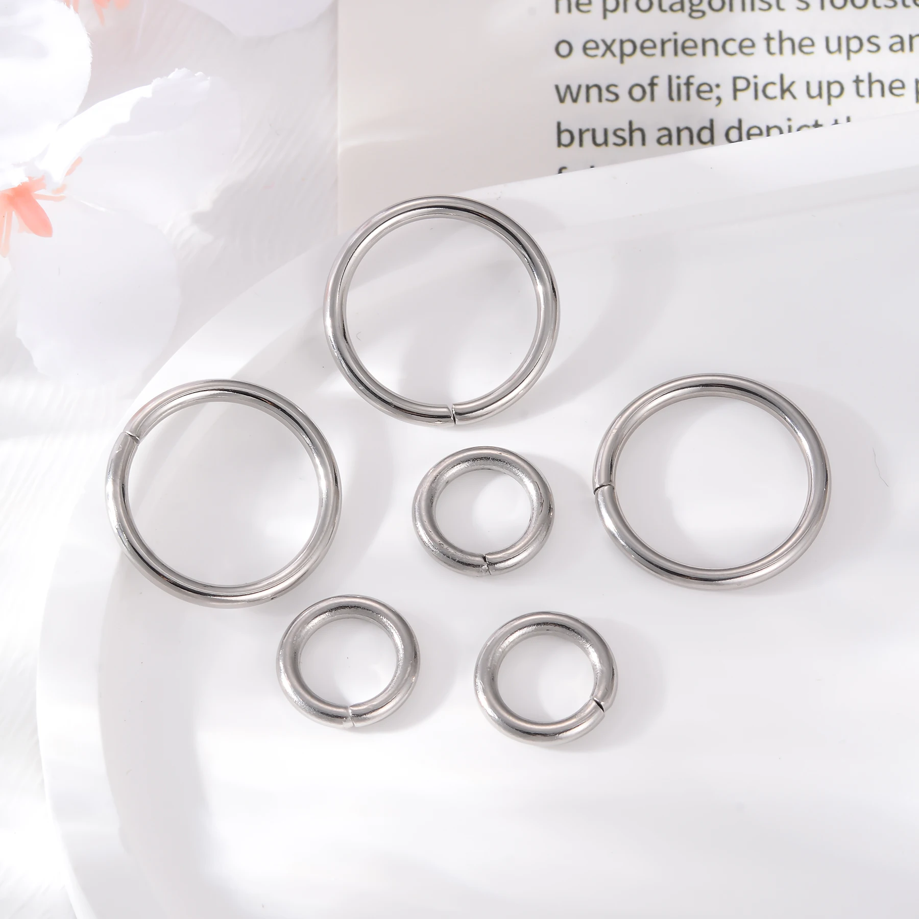 50 Stück Edelstahl-Ösen, offene Ringform, Durchmesser 12 mm/20 mm, Verbindungselemente für die Herstellung von Schmuck im DIY-Stil. – Detail 7