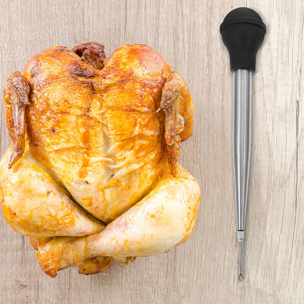 

Bbq Sauce Injector Made of Stainless Steel Silicone for Juicy Pork Beef Fish Flavor Boost Grill Cooking Injection Spice