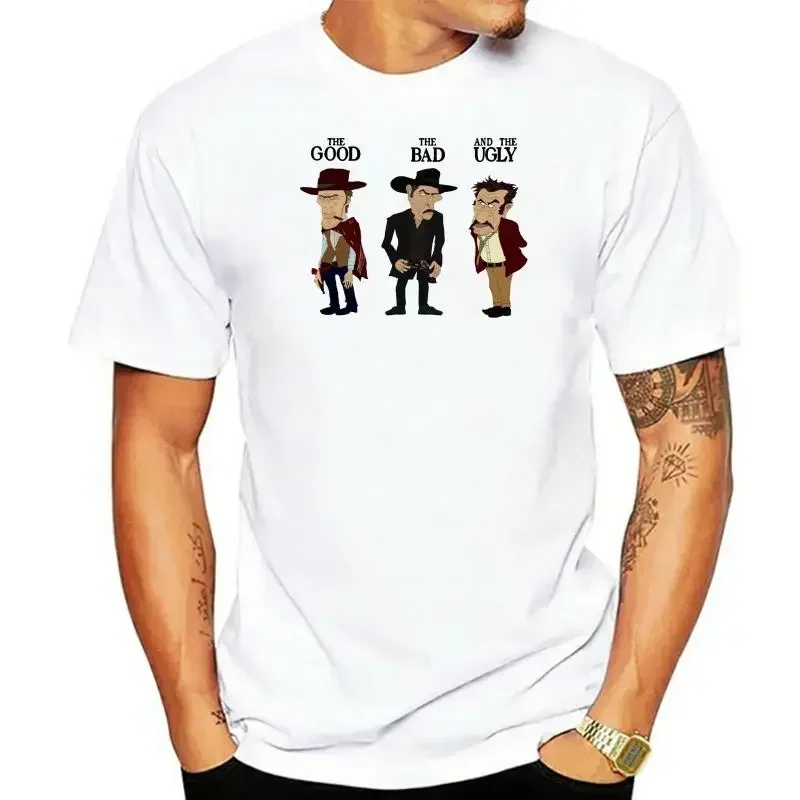 The Good The Bad and The Ugly T Shirt Clint Eastwood Pure Cotton Men T Shirt Simple Gothic Short Sleeve Hip Hop Streetwear Top