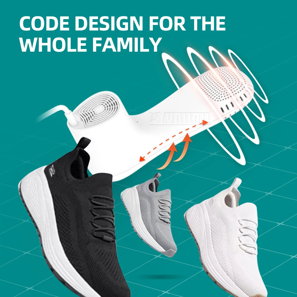 مجفف أحذية منزلي عالي الجودة لإزالة الروائح الكريهة، مجفف أحذية محمول بموقيت للسفر PM10