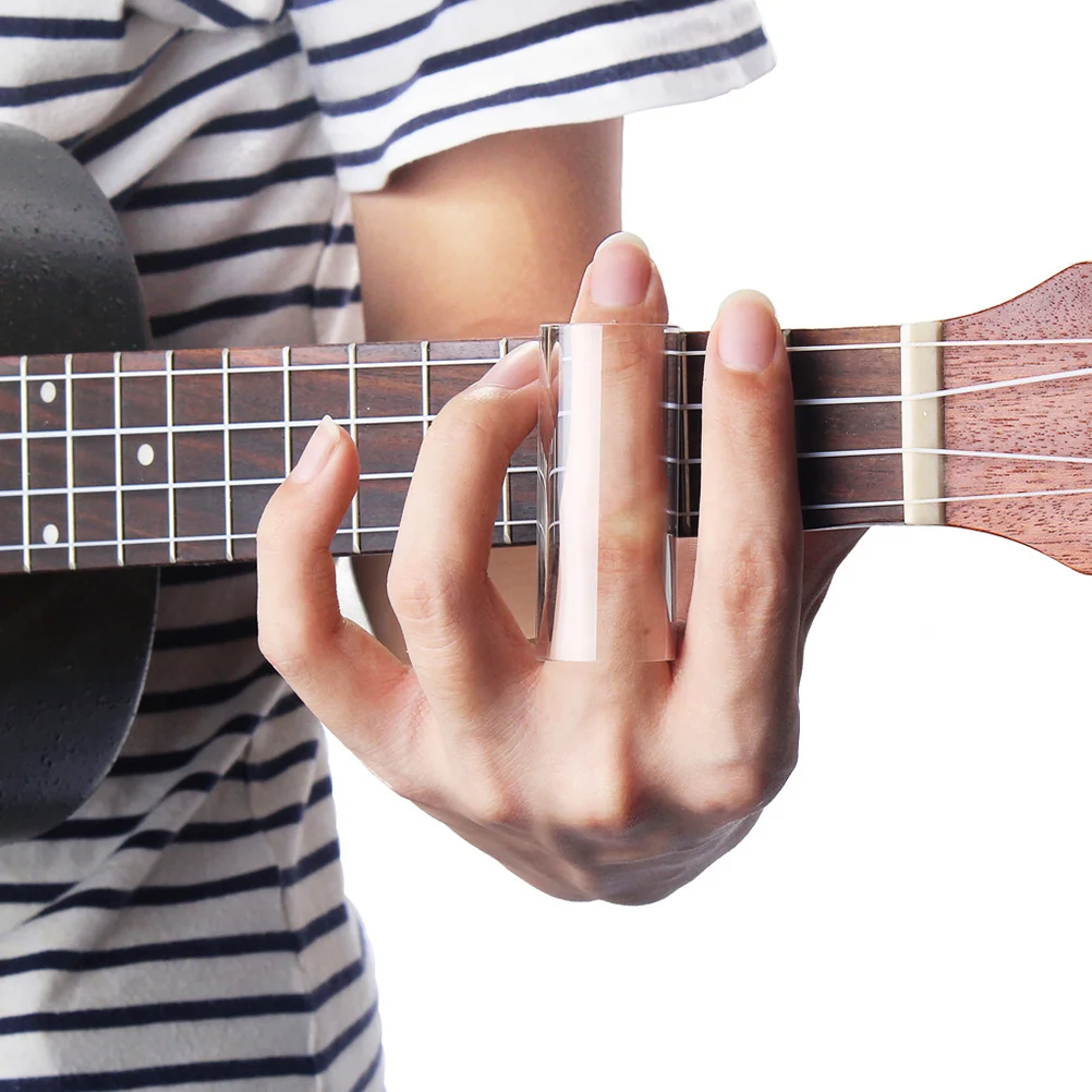 

60mm Glass Finger Slide Bar Guitar Slide Bright Intonation Smooth Sound for Electric Acoustic Blues Jazz Strings Instrument