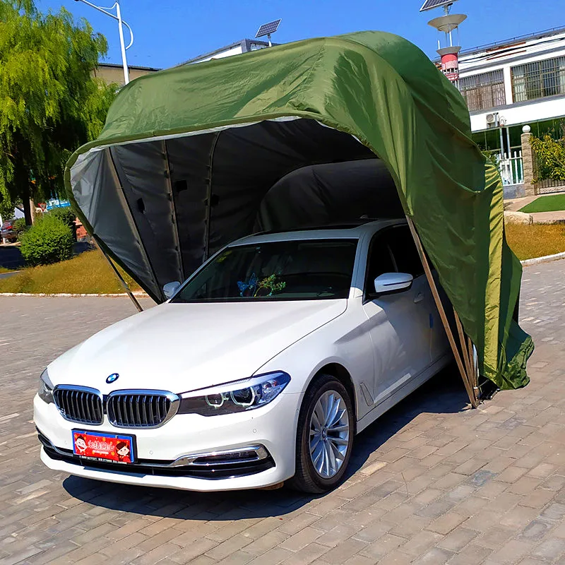 Suitable for car folding telescopic mobile carport outdoor hydraulic sunscreen garage anti-hail car cover semi-automatic