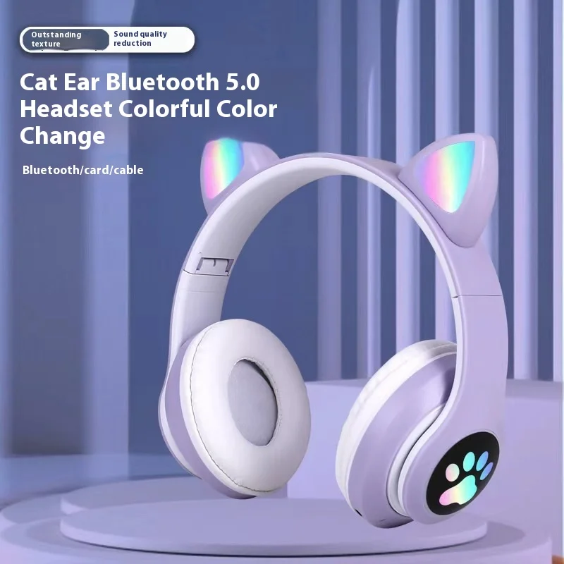 Bluetooth headset STN-28 cat ear cute e-sports game gift with low latency