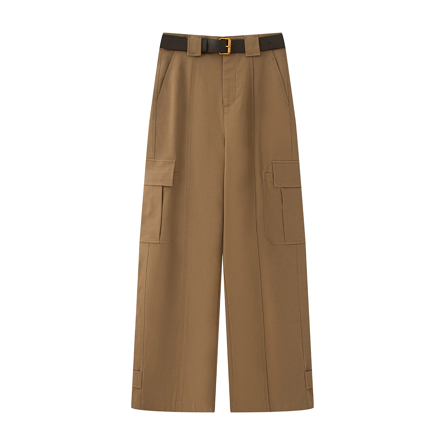 

Утягивающие прямые повседневные брюки с высокой талией для женщин, широкие брюки для спецодежды, удобные свободные брюки для поездок на работу