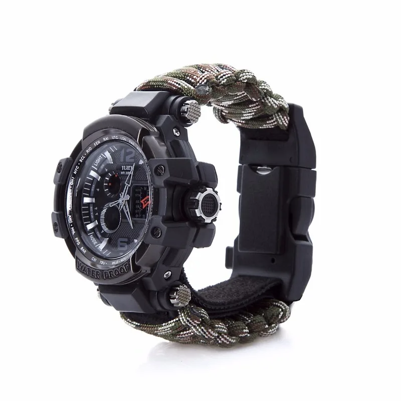 Watch Multifunctional Waterproof Military Tactical Paracord Watch Bracelet Camping Hiking Emergency Gear EDC часы женские