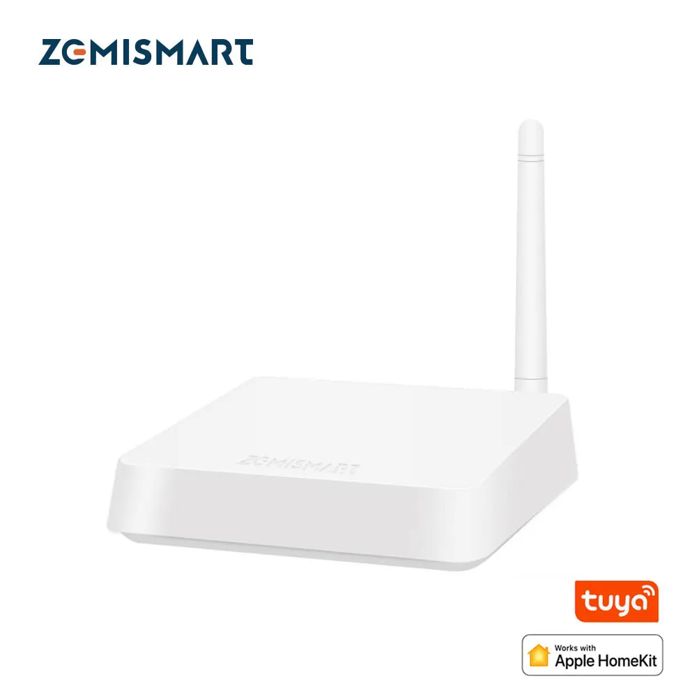 

New Upgraded Zemismart Zigbee Gateway with Antenna Strong Signal Smart Home Bridge Wired Hub Support Homekit Tuya Smart Life