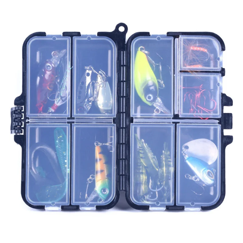 Lure Sea Fishing Accessories Box12Grid9Flip Cover Fishing Gear Storage Box Fishing Bag Portable Multi-layer Fishing Accessories