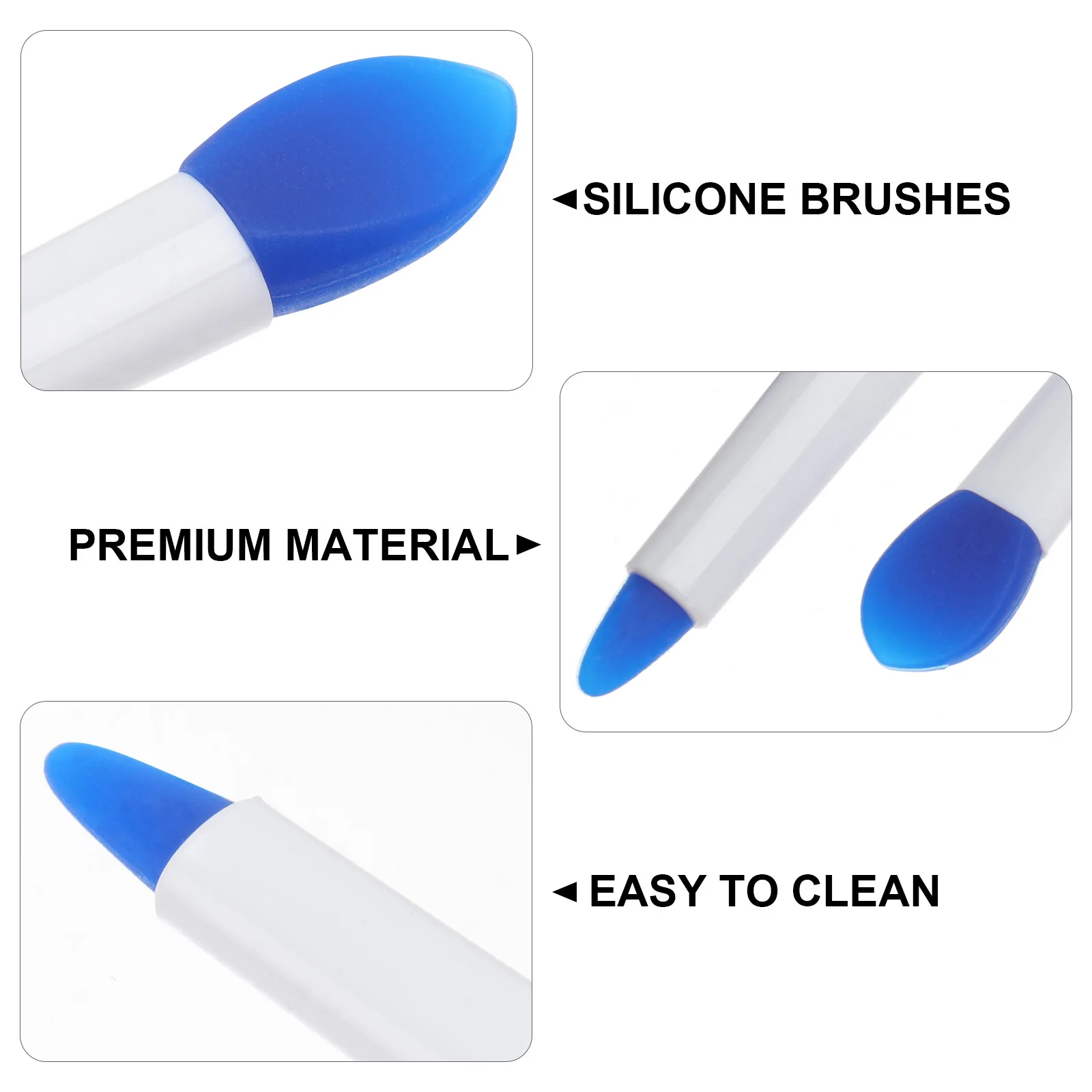 20 piezas cepillo de lápiz labial de silicona de doble cabezal para máscara de labios bálsamo brillo aplicación suave juego de herramientas de maquillaje portátiles labio profesional
