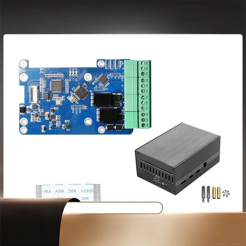 

X64A-MPUUART For Rpi 5 Pcie To USB UART HAT+Case For Raspberry Pi 5 RS485 ISO RS232 USB2.0 4G LTE Module Durable