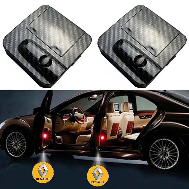 Car door with LED projector car sign blackout light accesorios for Renault Megane 2 Twingo Talisman Captur Trafic Kwid Scenic 2