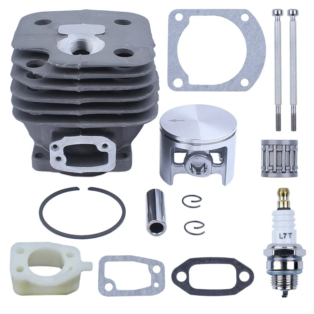 52mm Cylinder Piston Kit For Husqvarna 266XP 162 266 266SE Intake/Muffler Gasket
