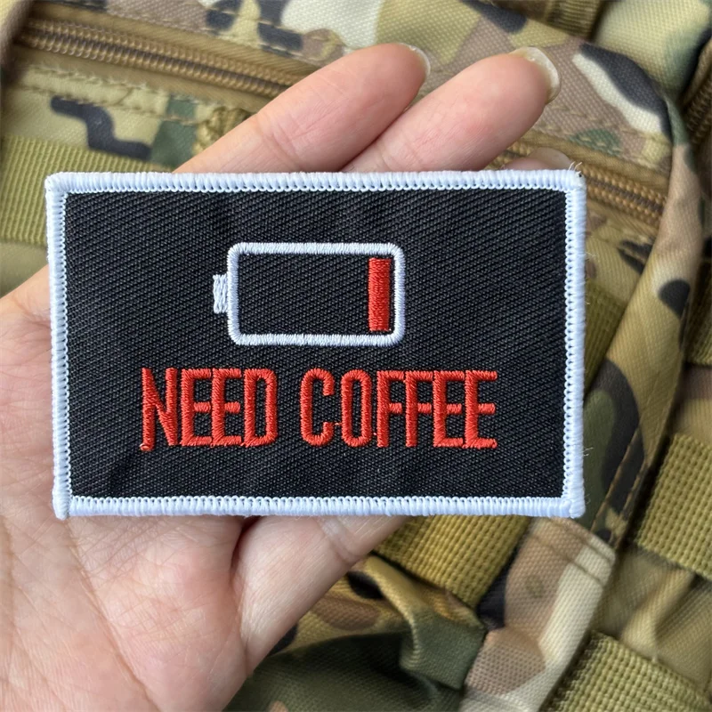NED COFFEE Parche bordado tactico - insignia moral para ropa y mochila - imagen 2