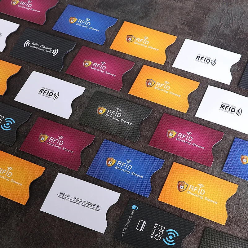 RFID Credit Card Protector Blocking Cardholder Sleeve Skin Case Covers Protection Bank Card Case Identity Theft Prevention Case
