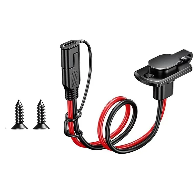 SAE Quick Connector Harness 12AWG 30CM Waterproof SAE Extension Cord Sidewall Port for Solar Panel Generator Battery Charger