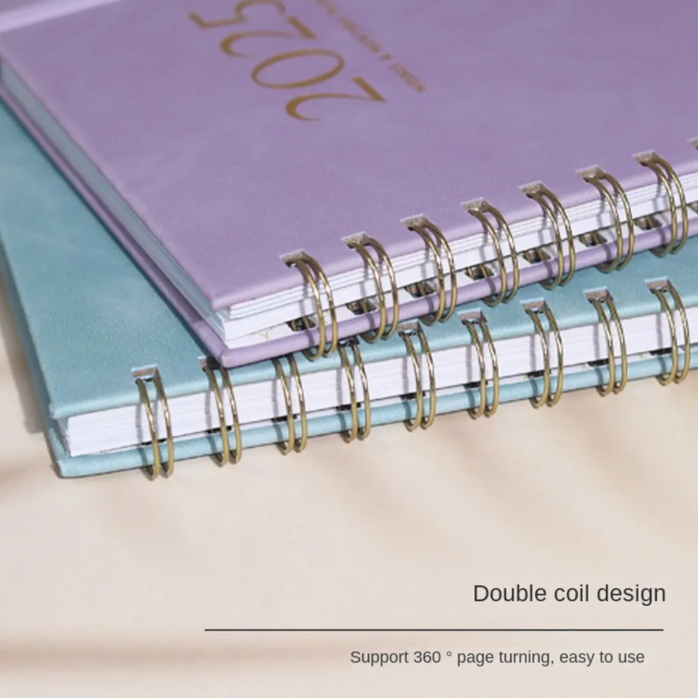 Daily Notebook Hard Cover Journal Weekly Planner Gradient Calendar Schedules Notebooks PU A5 Daily Planner Notepad Record