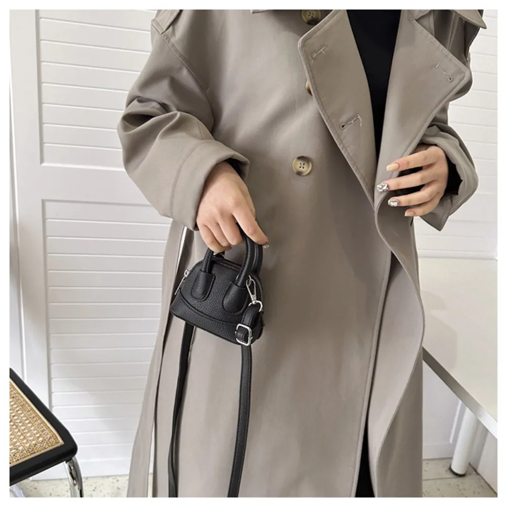 

Портативная сумка через плечо из искусственной кожи, однотонная мини-сумка на плечо, регулируемые лямки на молнии, сумка для губной помады