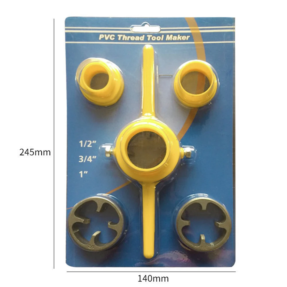 6pcs PVC/NPT Thread Maker Tools Kit 60° Taper Pipe Threader 1/2\