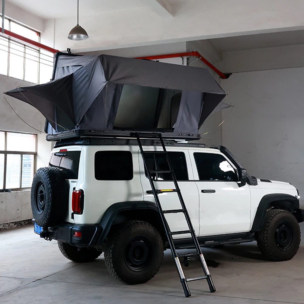 Camping Roof Top Tent Aluminum Hard Shell Automatic Pop Up Rooftop Tent 4x4 Off-road SUV Outdoor Roof Tents For Cars