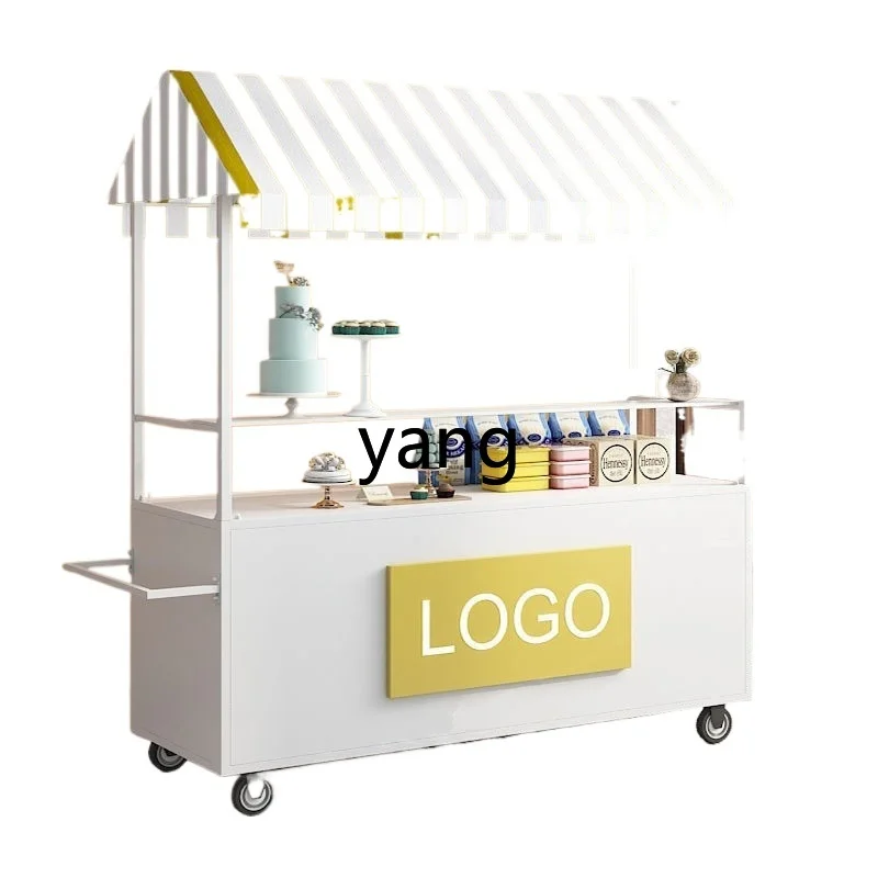 LTT outdoor stall trolley night market stall rack mobile supermarket promotional snack cart