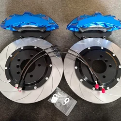 Sistema frenante anteriore dalle migliori prestazioni pinza blu a 6 pistoncini con disco galleggiante da 380*34mm con cappello in alluminio per Ford Maverick XL