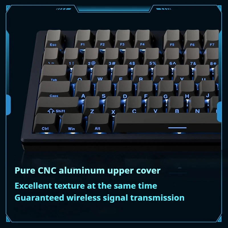 Atk Vxe V75x Высококачественная киберспортивная механическая клавиатура 80-клавишная три режима подключения полноклавишные планшеты с возможностью горячей замены ноутбуки офисные игры