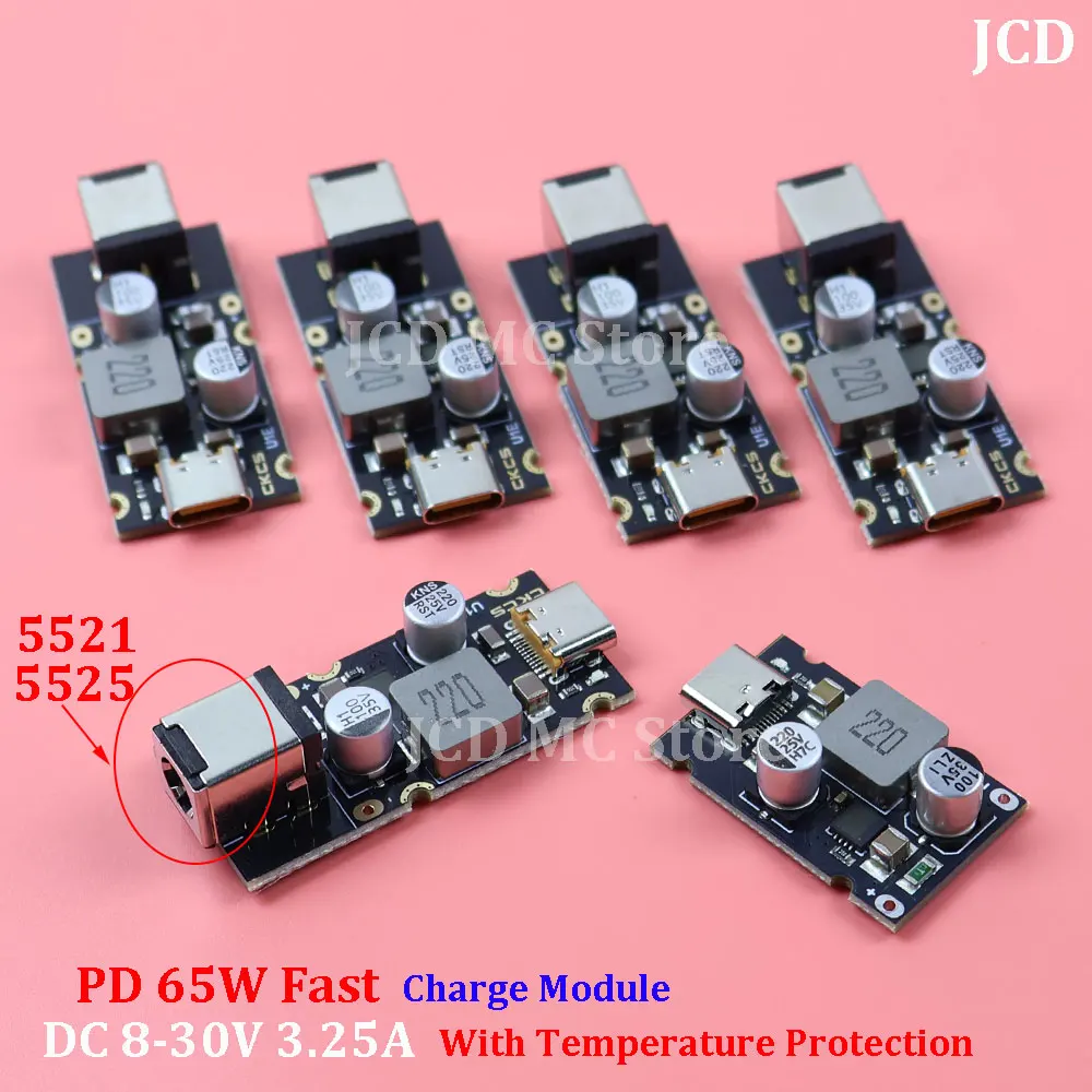 1 Piece QC4.0 QC3.0 Type-C USB PD65W Fast Charging Adapter Module DC8-32V 3.25A 65W Step-Down Module For Huawei SCP/FCP Apple PD