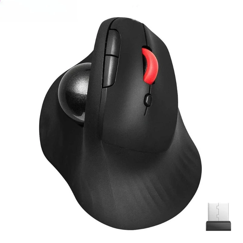 Silent Dual Mode Vertical Vertical Trackball Mouse Ergonomic Optical Sensing