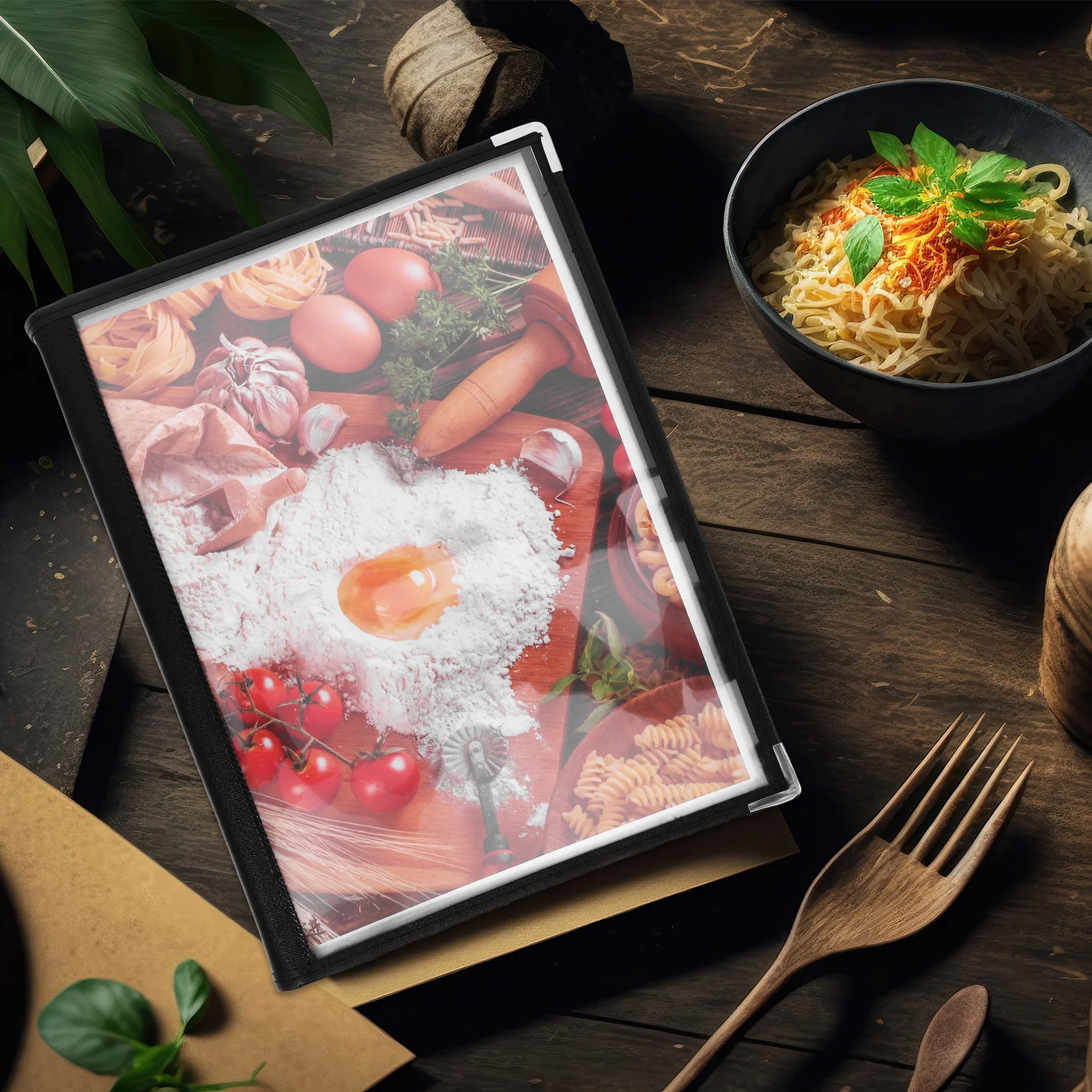 

3 Pages 6 Sides PVC Menu Holder Clear Transparent Book for Restaurant Menu Covers Binder Folder Bar Supply Restaurant Supply