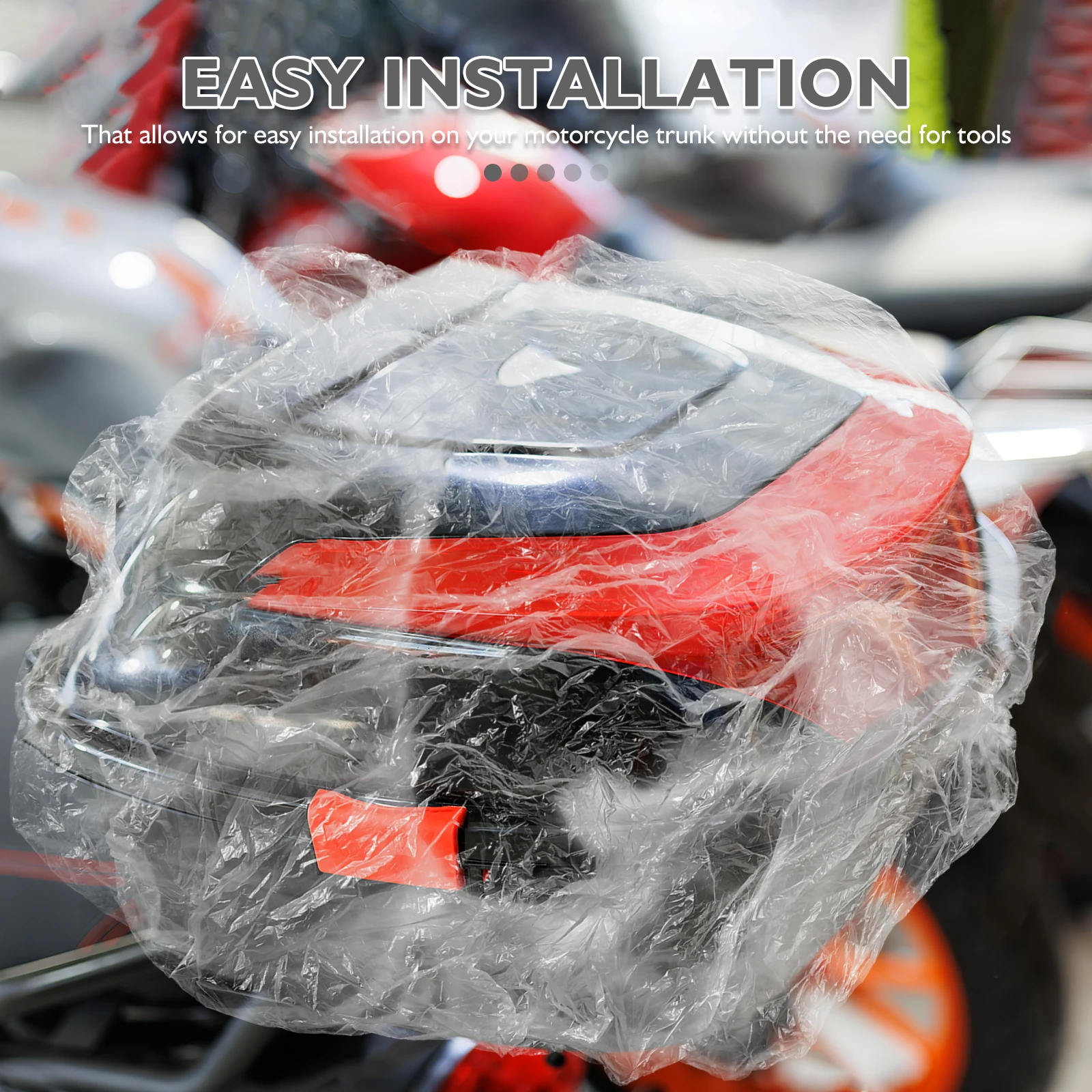 

50 pcs Motorcycle Trunk Waterproof Cover Durable Large Coverage Easy Installation Bike Storage Outdoor Protection Electric