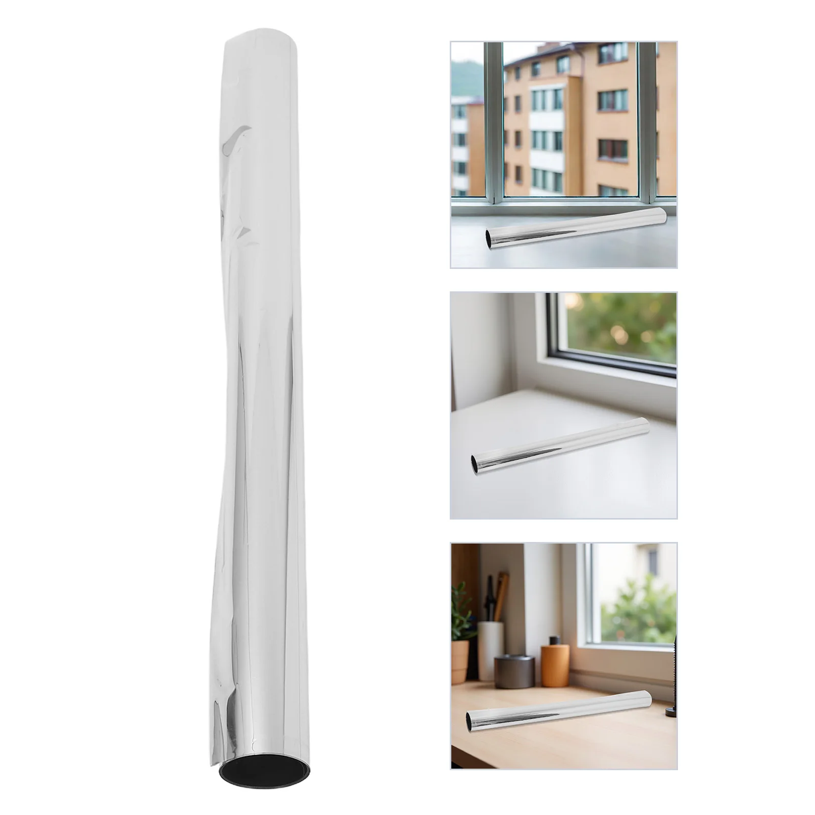 

1roll One Way Mirror Window Film Silver Reflective Privacy Sticker Daytime Privacy Uv Blocking Window Tint for Home Office