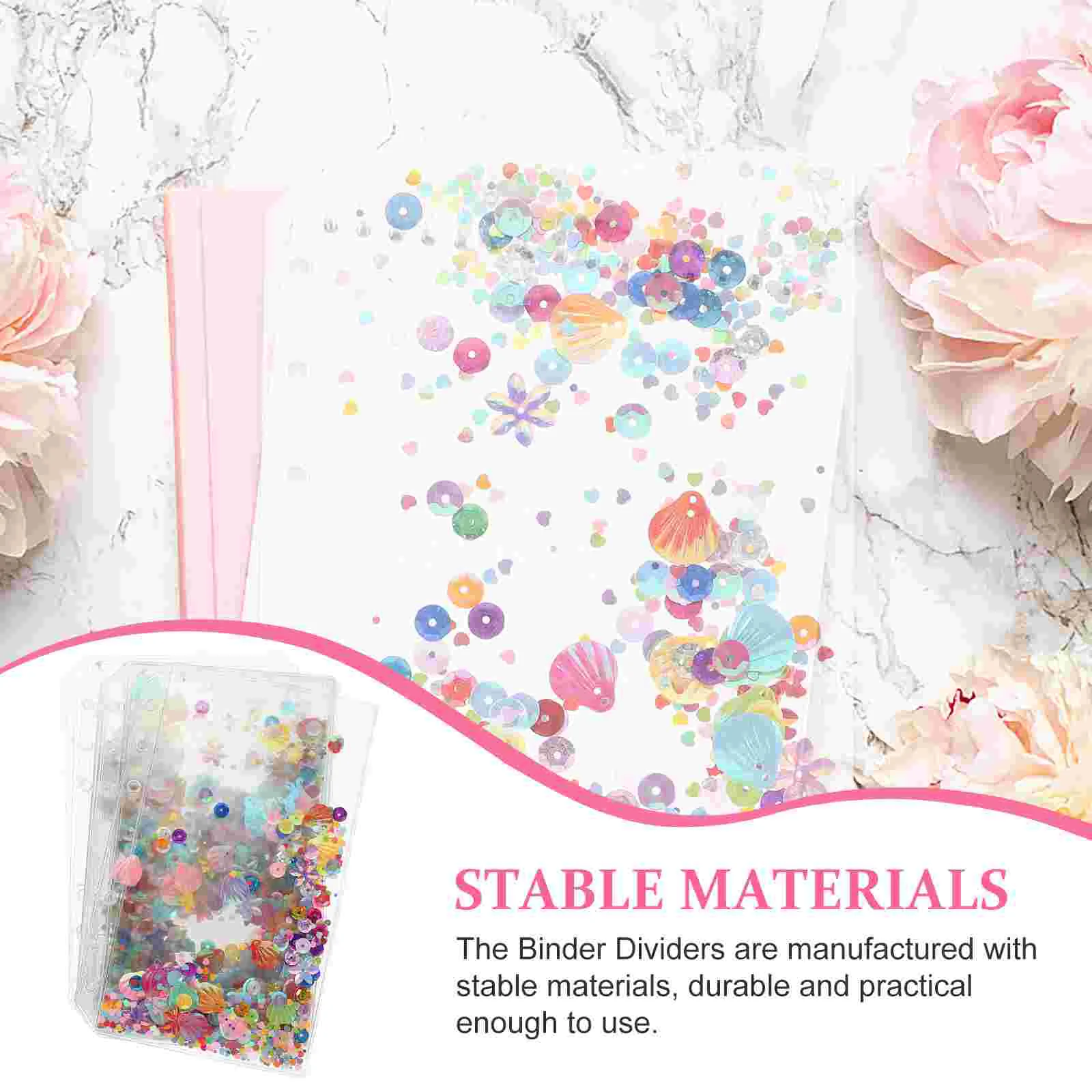 Colorido Book Binder Clips, PVC divisórias coloridas, Amor Informação, Handbook, 10 pcs