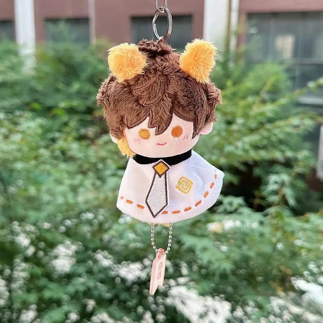 9cm Game Genshin Impact Zhongli Cosplay Sunny Doll Kawaii Plush Doll Backpack Pendant Keychain Stuffed Plushie Toys Xmas Gift