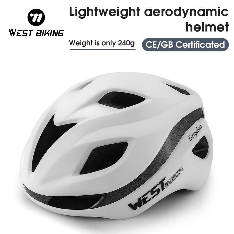 

WEST BIKING Aero Cycling Helmet Ultralight Helmets Bicycle Helmet for Men Women Racing Bike MTB Helmet Safety Cycling Cap