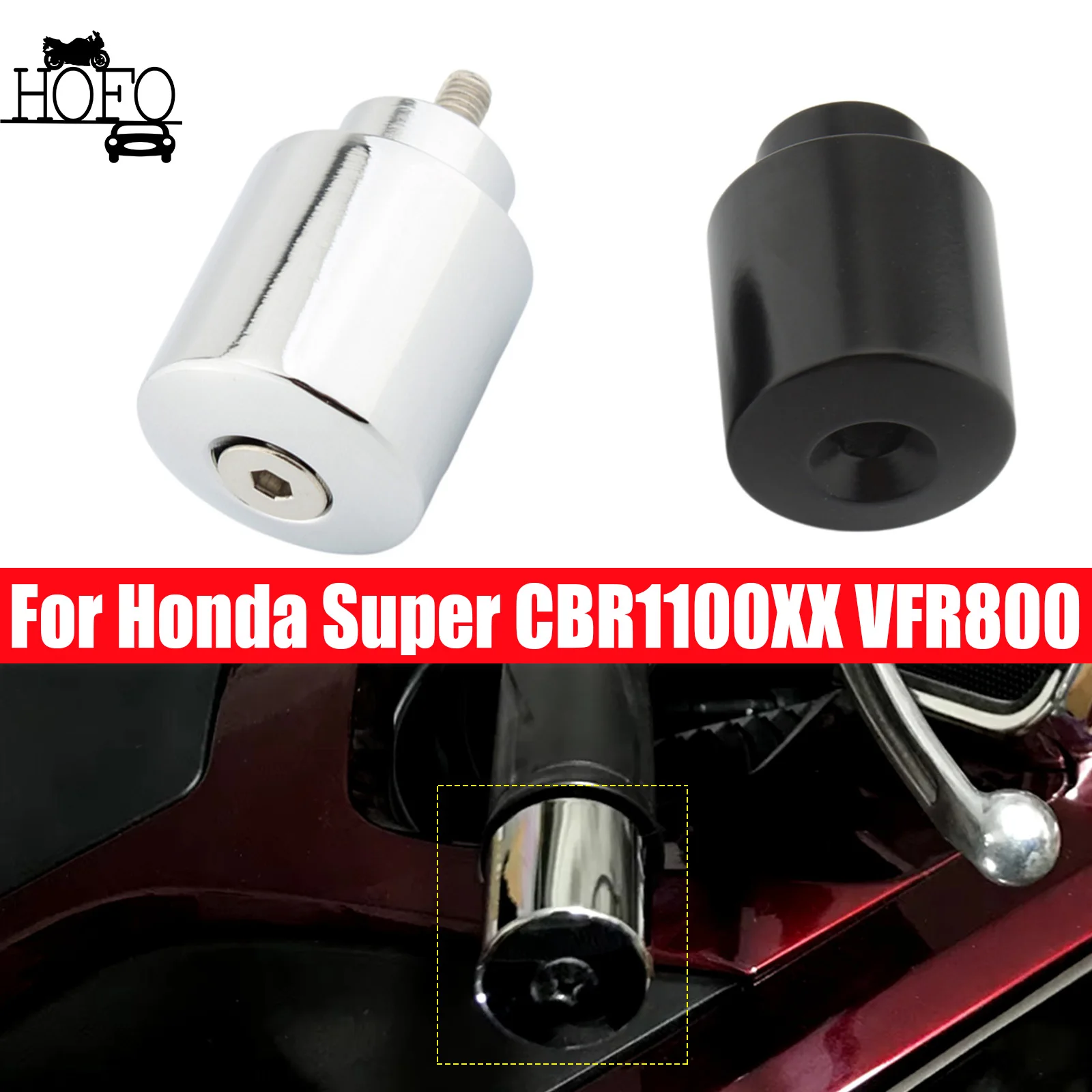 

Bar Ends Hand Grip Handlebar End Caps For Honda Super CBR1100XX VFR800