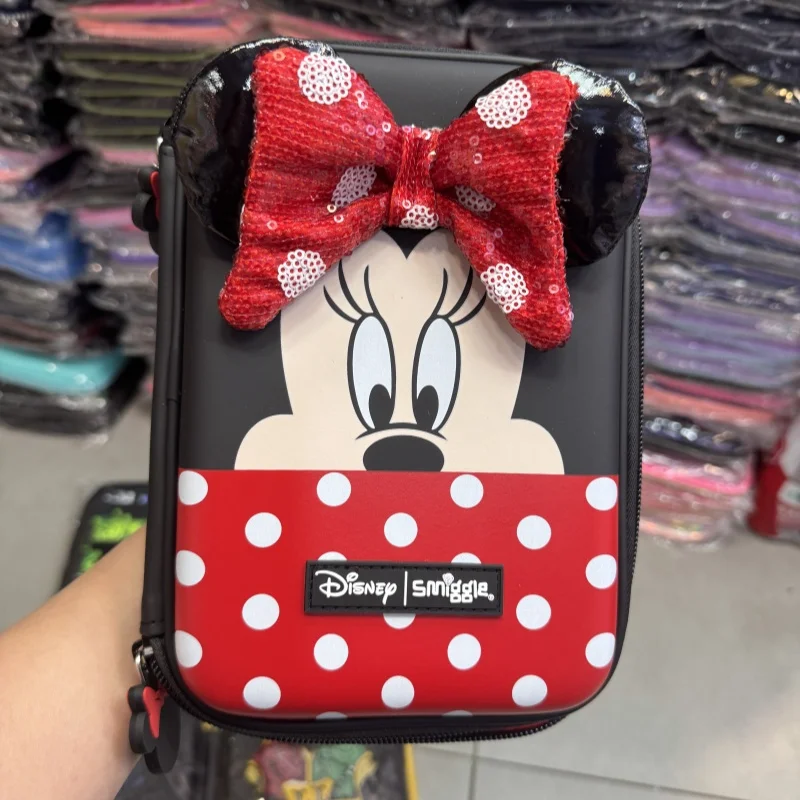 New Australia Smiggle Minnie Mouse 3D Pencil Case Large-capacity Cute Pencil Case For Students Stationery Box Anime Merchandise
