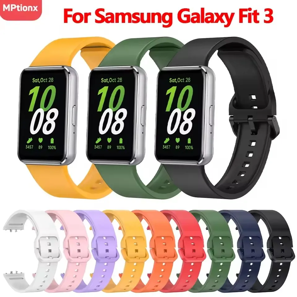 Sport Silicone Band for Samsung Galaxy Fit 3 Band Soft Rubber Wrist Bracelet Strap For Samsung Galaxy Fit3 Watchband Accessories