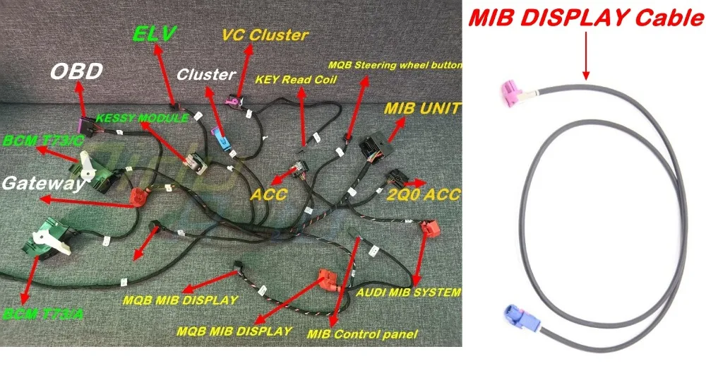 Voor Vw Audi Auto Mqb Pq35 46 Mlb Mib Unit Radio Pdc Module Cluster Test Zonder Auto Tools Werk Platform Eur Standaard Plug