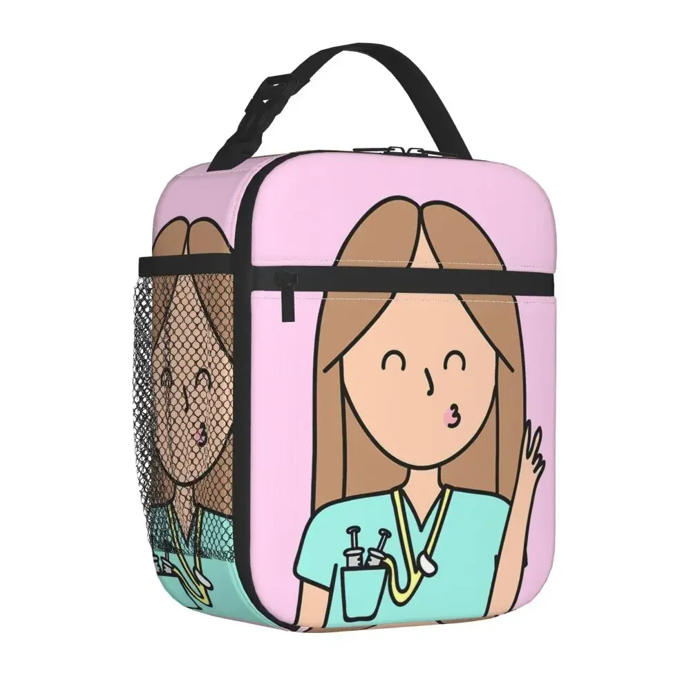 chiamato Borse per il pranzo isolate Borsa termica Contenitore per il pranzo Enfermera En Apuros Dottore Infermiere Salute medica Tote Lunch Box College