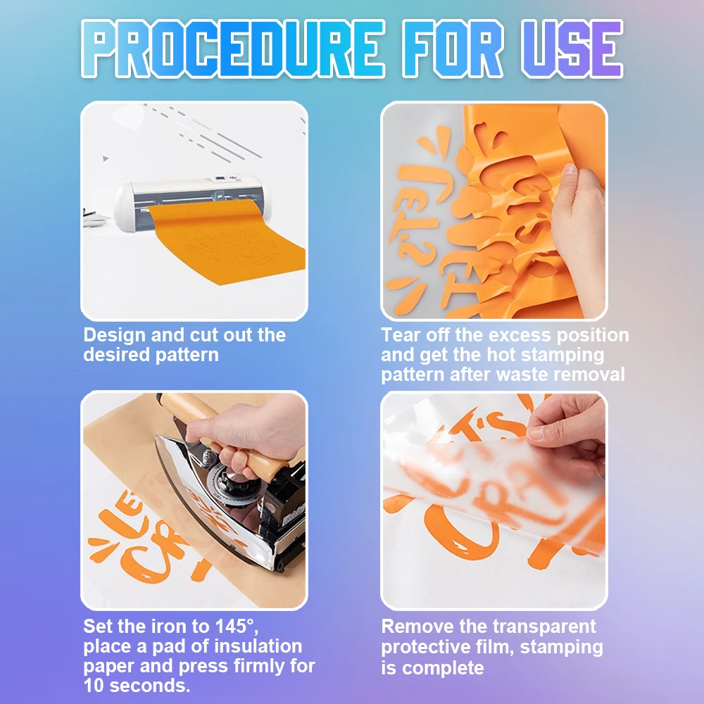 غشاء نقل بتصميم بالضغط الساخن من الفينيل ، HTV ، نقل حراري ، متوفر بألوان مختلفة ، قطع وتقشير سهل الصنع ، 12 × 3 بوصة #4