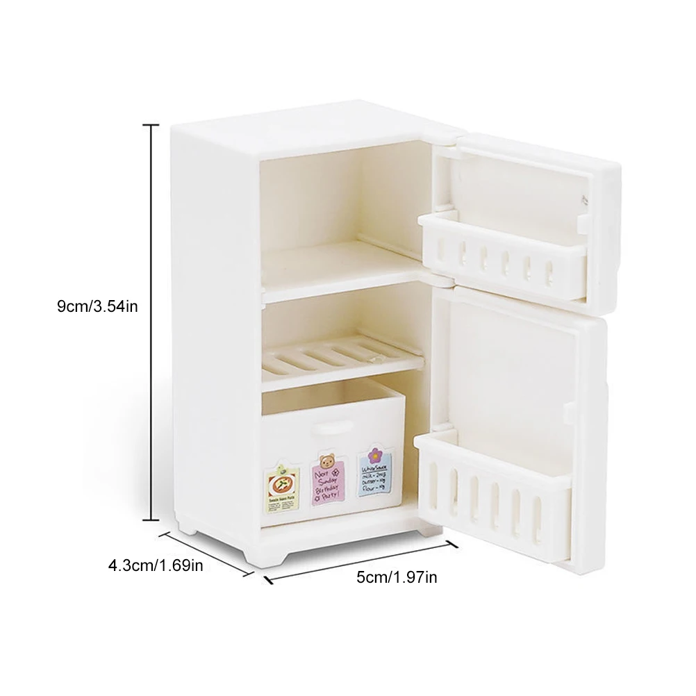 17 قطعة/المجموعة دمية اكسسوارات الديكور دمية صغيرة الفريزر نموذج محاكاة الثلاجة لعبة الحلي لعبة التظاهر اللعب