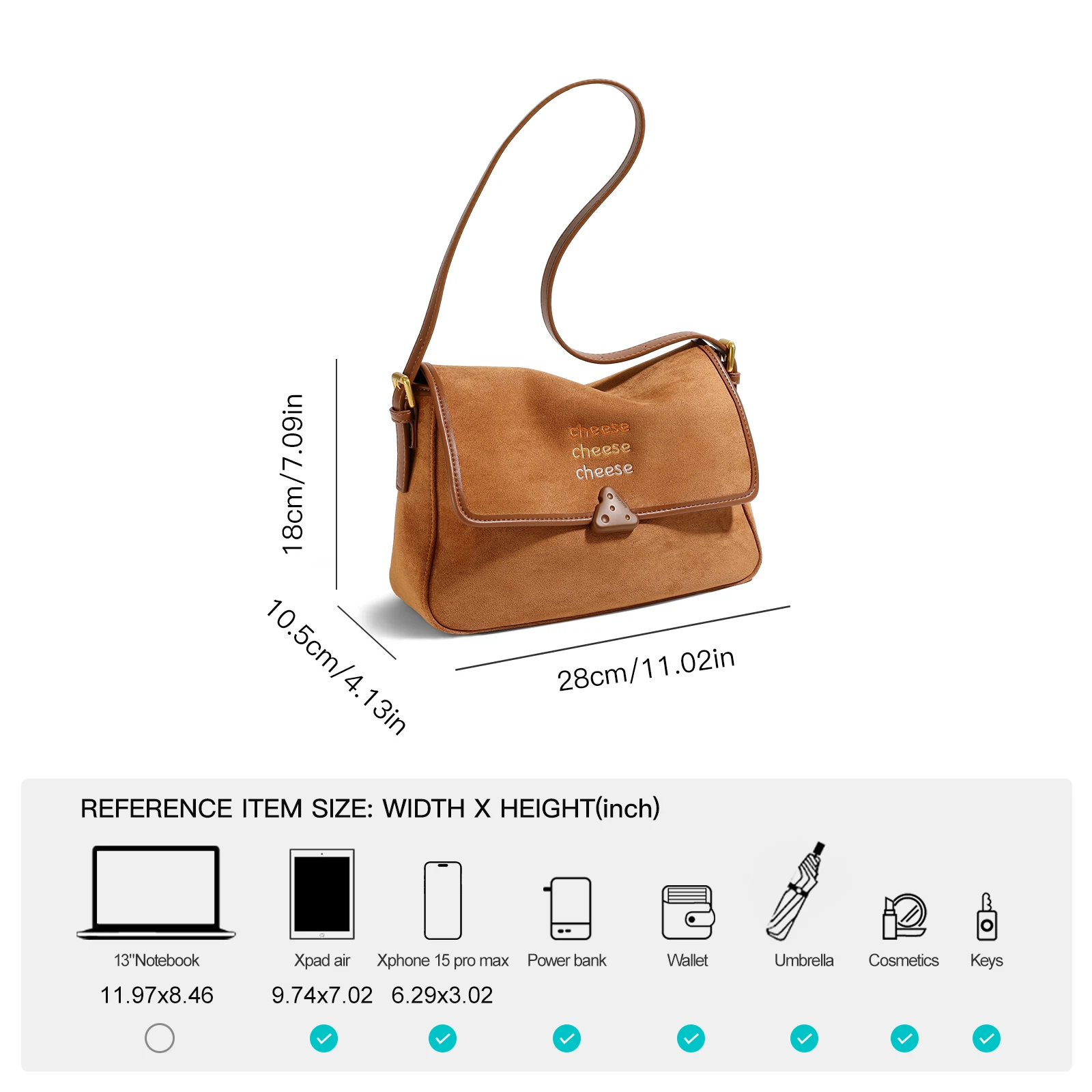 TOUTOU Luxury Handbag Purses for Women Fashion Designer Shoulder Bag Brown Magnetic Buckle Fabric Tote Strap Bag Female Replica