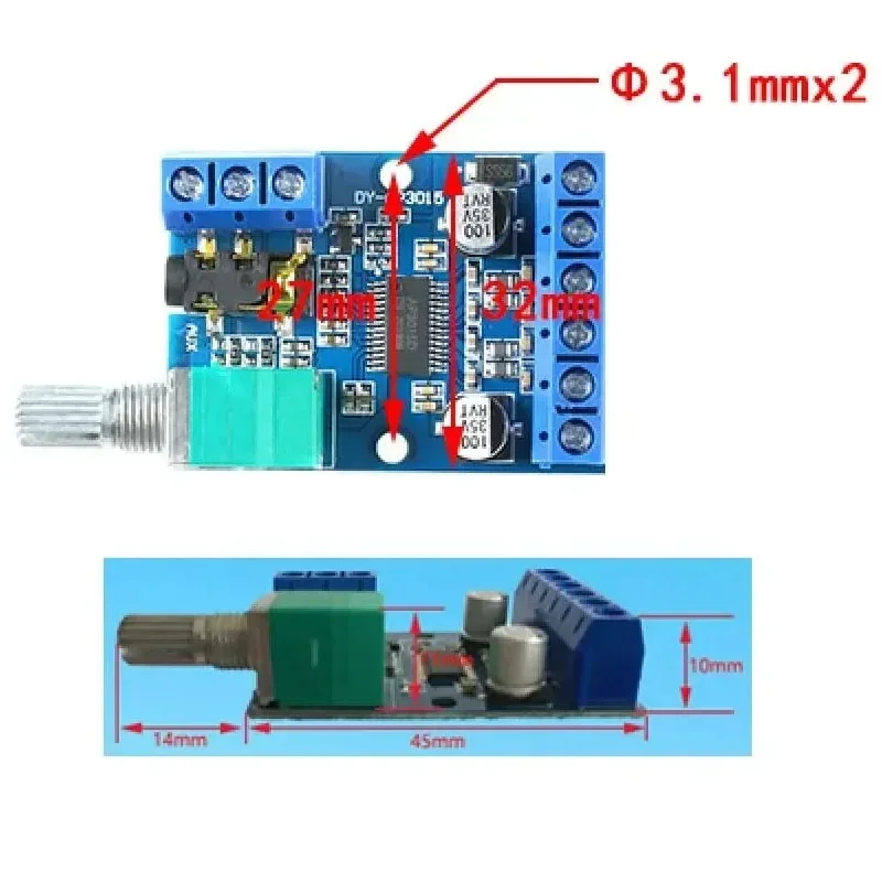 AP3015 30Wx2 High-Power Stereo Digital Amplifier Board 12V/24V Power Supply DIY Power Amplification Module 30w+30w DY-AP3015