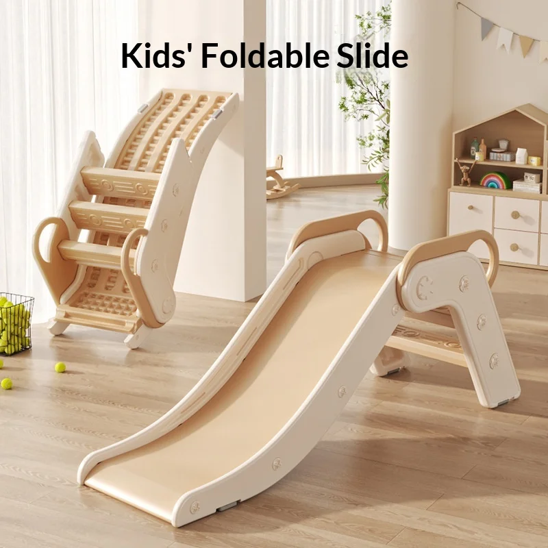 Foldable Indoor Toddler Slide Baby Kids Home Playset Compact Non Slip Easy Storage Waterslide Slide for Kids Water Slides