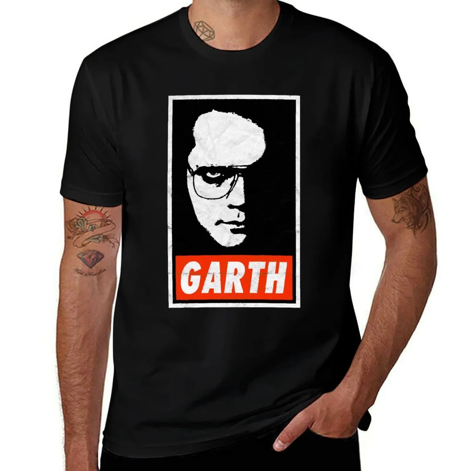 

Mens My Favorite Garth Marenghi Black Distressed Look Gifts Music Fans T-Shirt Basic All Season Solid T-Shirt