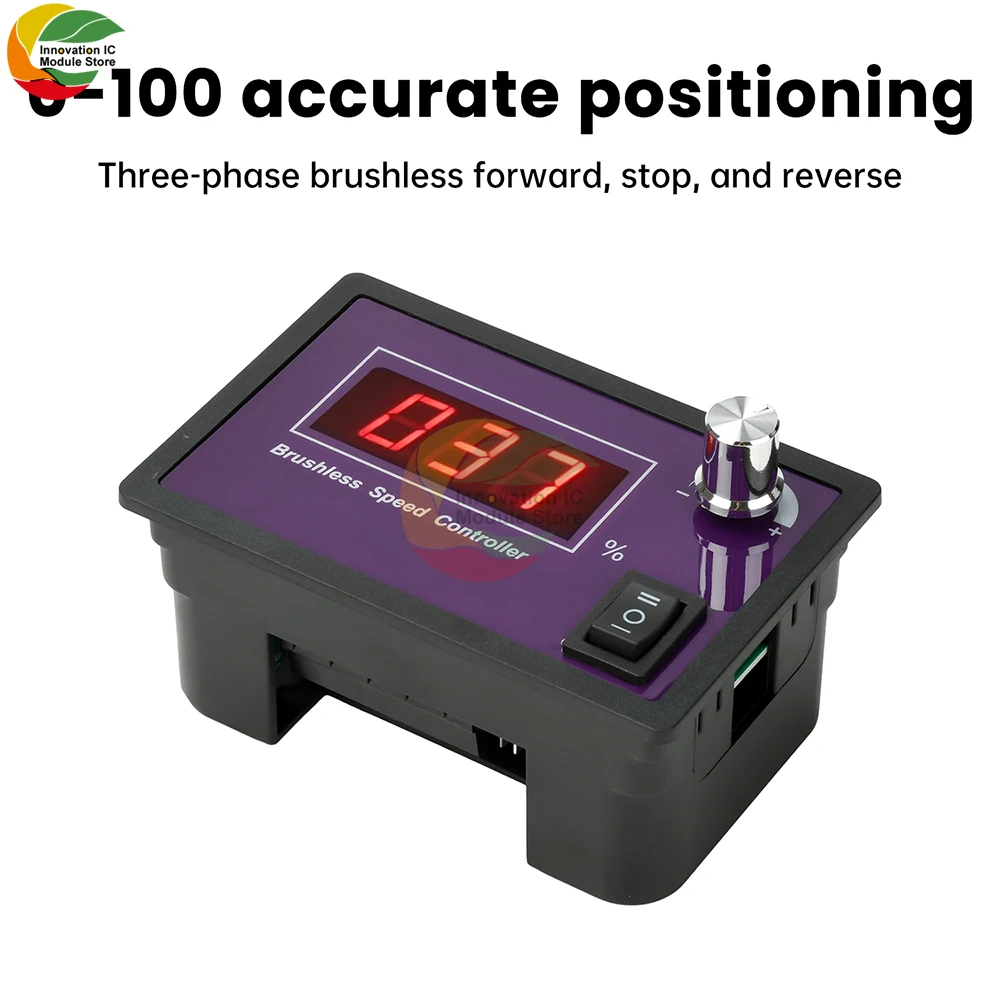 

Бесщеточный регулятор скорости постоянного тока 10-55 В, 15 А, трехфазный контроллер Холла без датчика вперед/назад