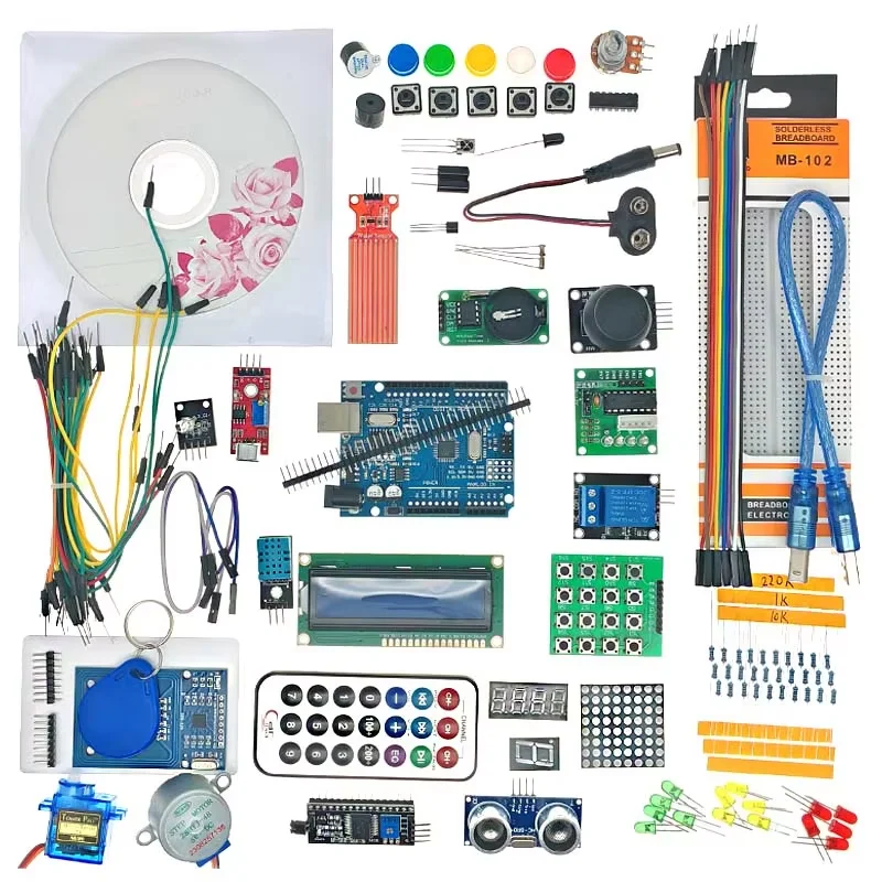 

Upgrade Learning Kit RFID Development Board 1602LCD Sensor Microcontroller Build R3 Programmer Electronic Module