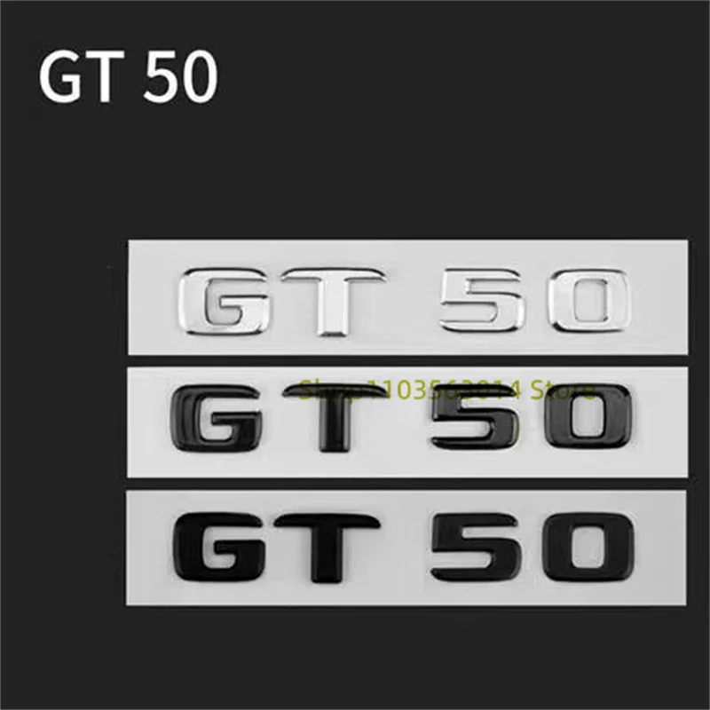 2017 Flat Letters GT50 GT53 GT63 GT63S V8 Biturbo 4matic+ ABS Emblem for C190 X290 Car Side Trunk Sticker