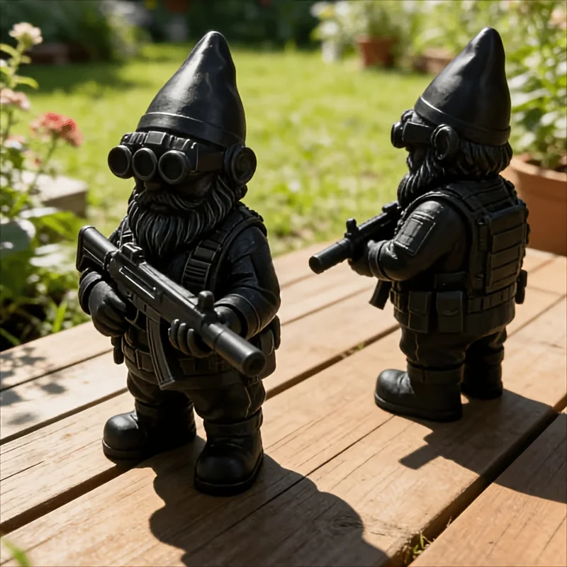 Garden Gnome Soldier Ornament Sculpture Gardening Enthusiast Gifts, Garden Decoration Goods, Home Creative Statues