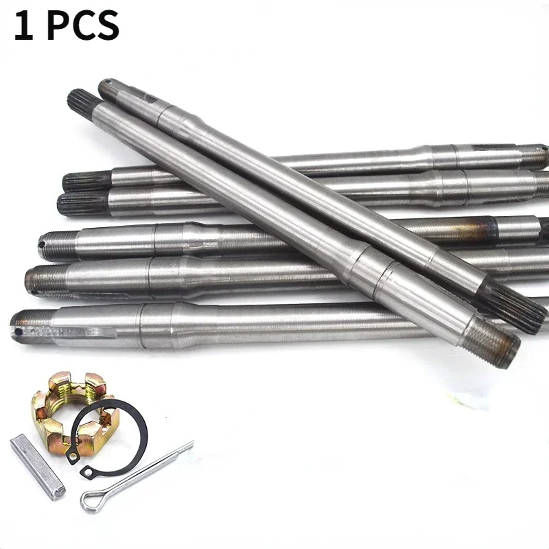 

1PC Steel electric tricycle rear axle half shaft 18-tooth 9 shaft head 6205 bearing rear axle drive shaft replacement